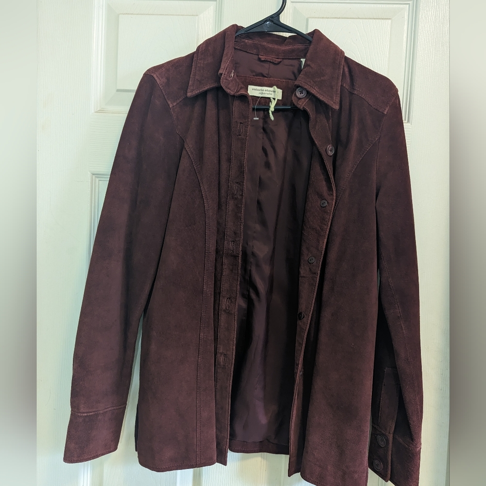 Valerie Stevens burgundy jacket